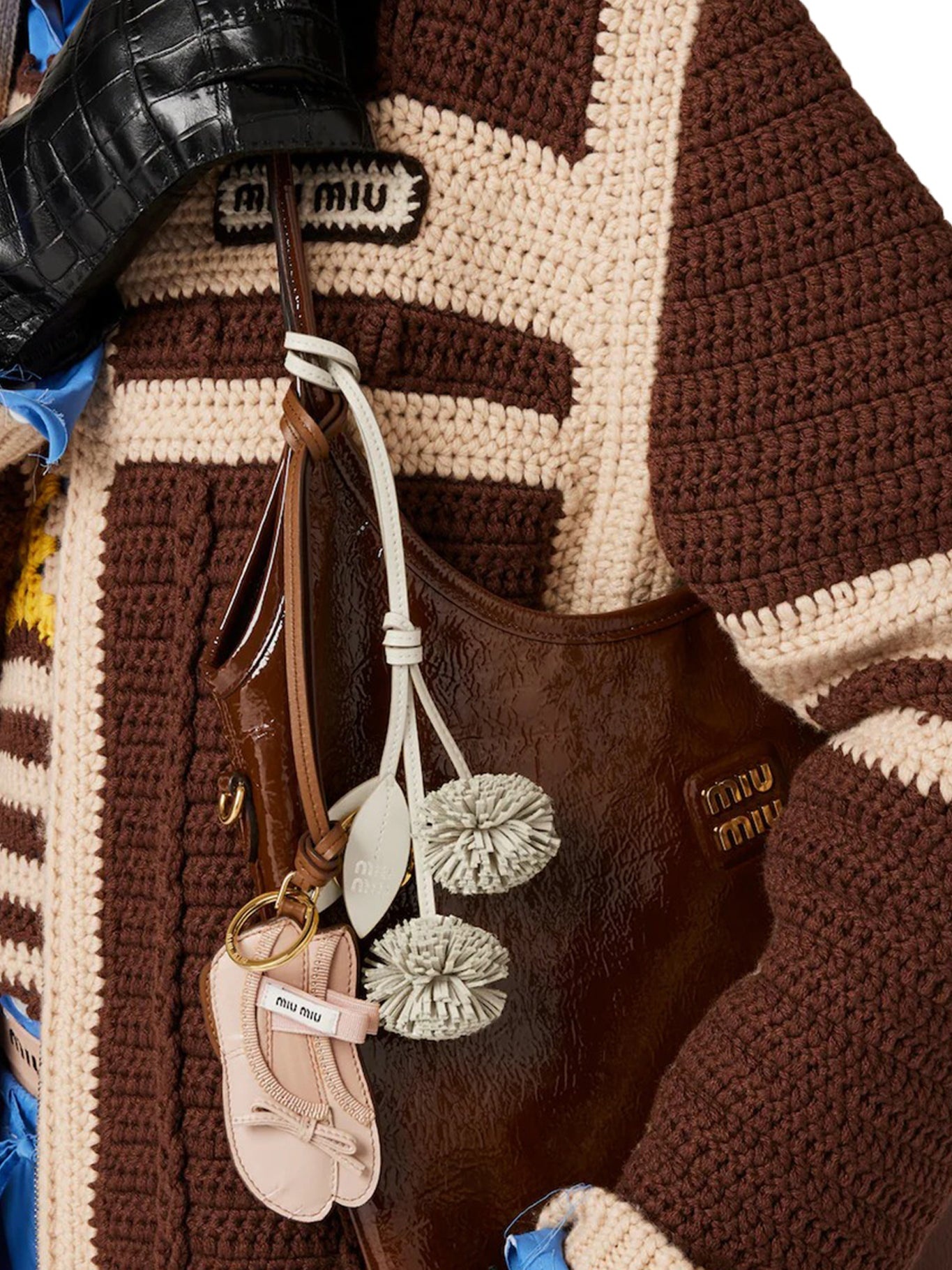 TRICK MIU BALLET LEATHER KEY RING - 3