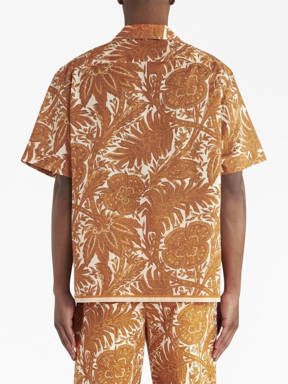 logo-embroidered cotton shirt - 3