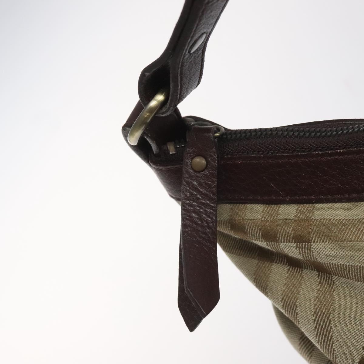 Burberry Nova Check Shoulder Bag Canvas Leather Beige Brown - 15