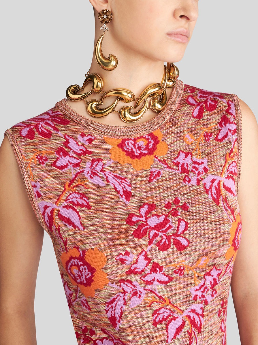 FLORAL JACQUARD DRESS - 2