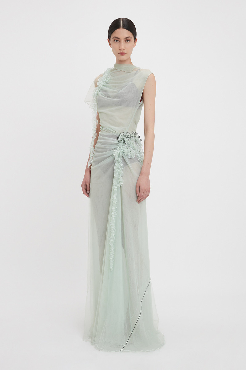 catherines green dress Catherine Gown Teal Leaf Organza Teal / XXS main image 0