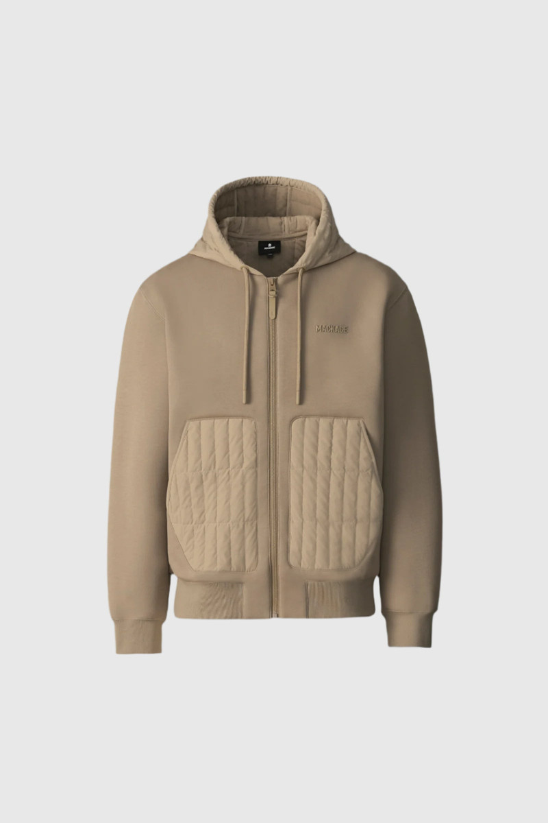 CRUZ Zip-up Hybrid vertical quilt hoodie 1