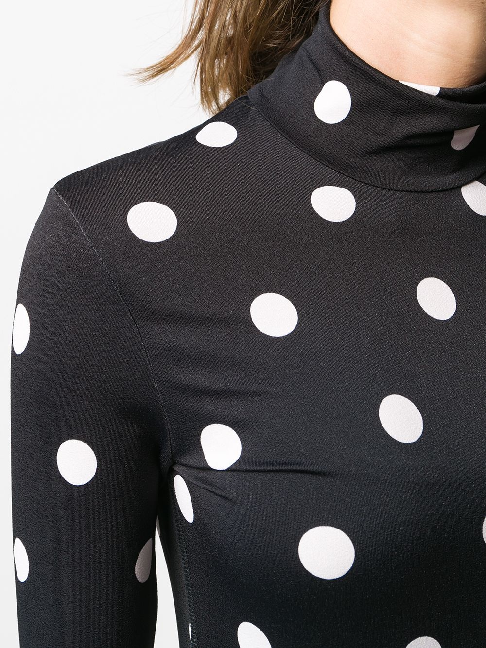 polka-dot high-neck top - 5