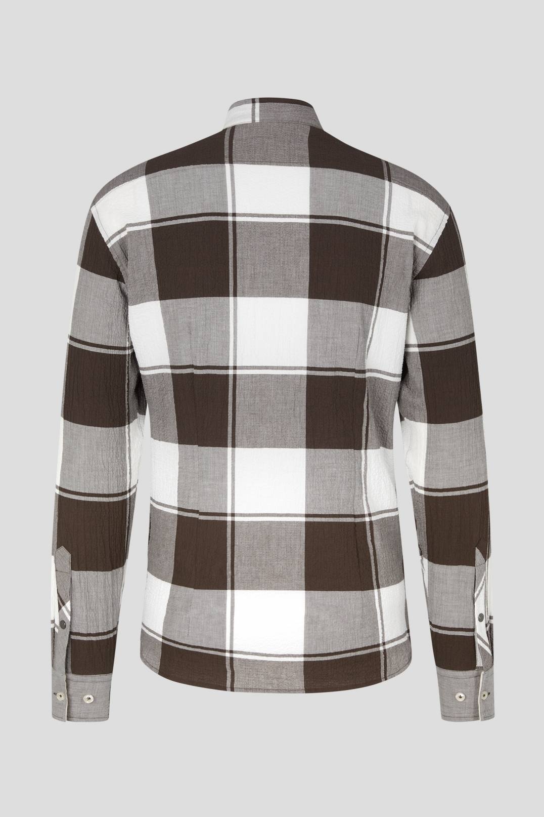 RAPHI SHIRT IN DARK OAK/WHITE - 5