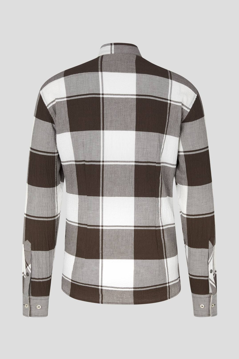 BOGNER RAPHI SHIRT IN DARK OAK/WHITE outlook