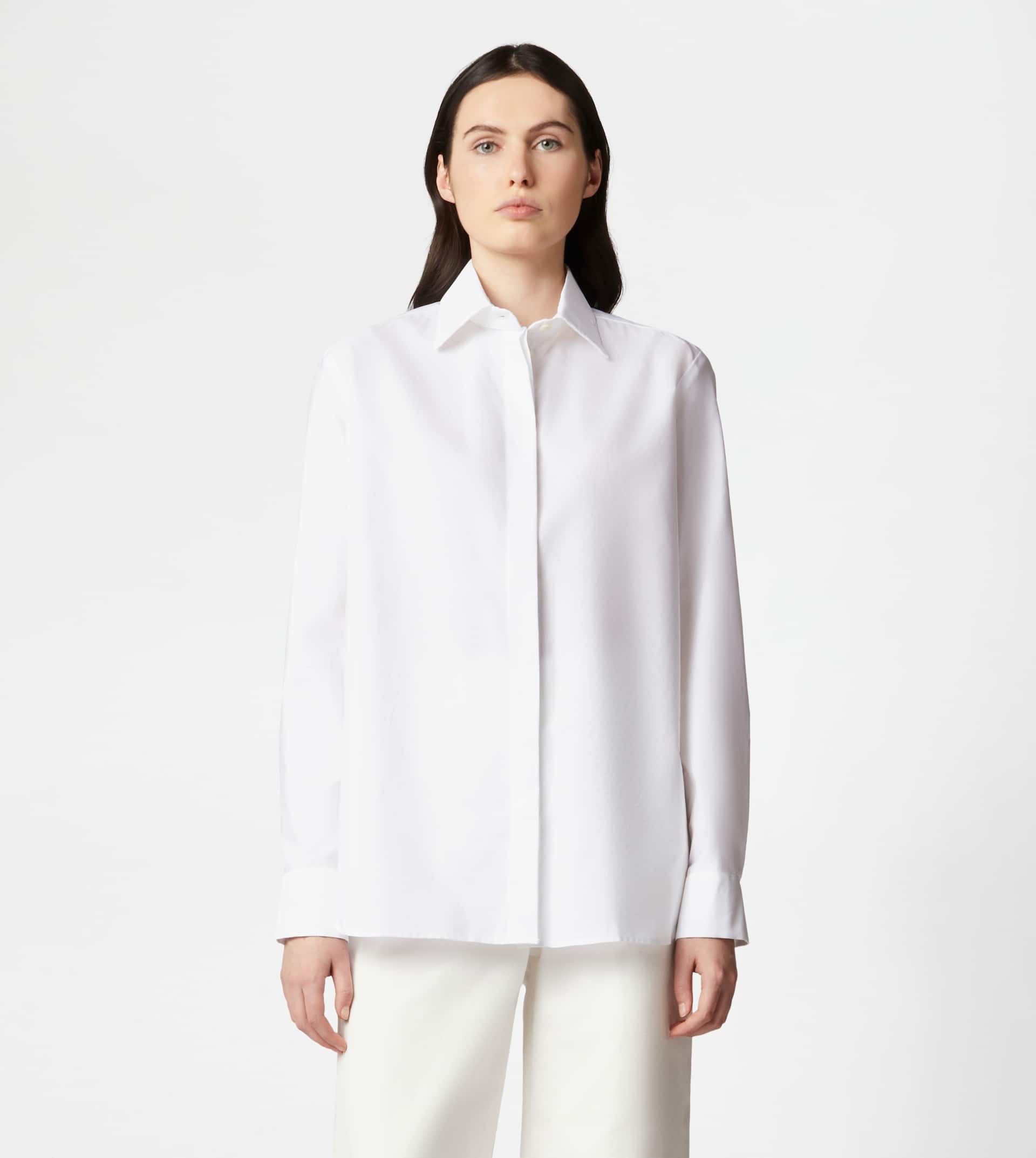 SHIRT IN COTTON - WHITE - 5
