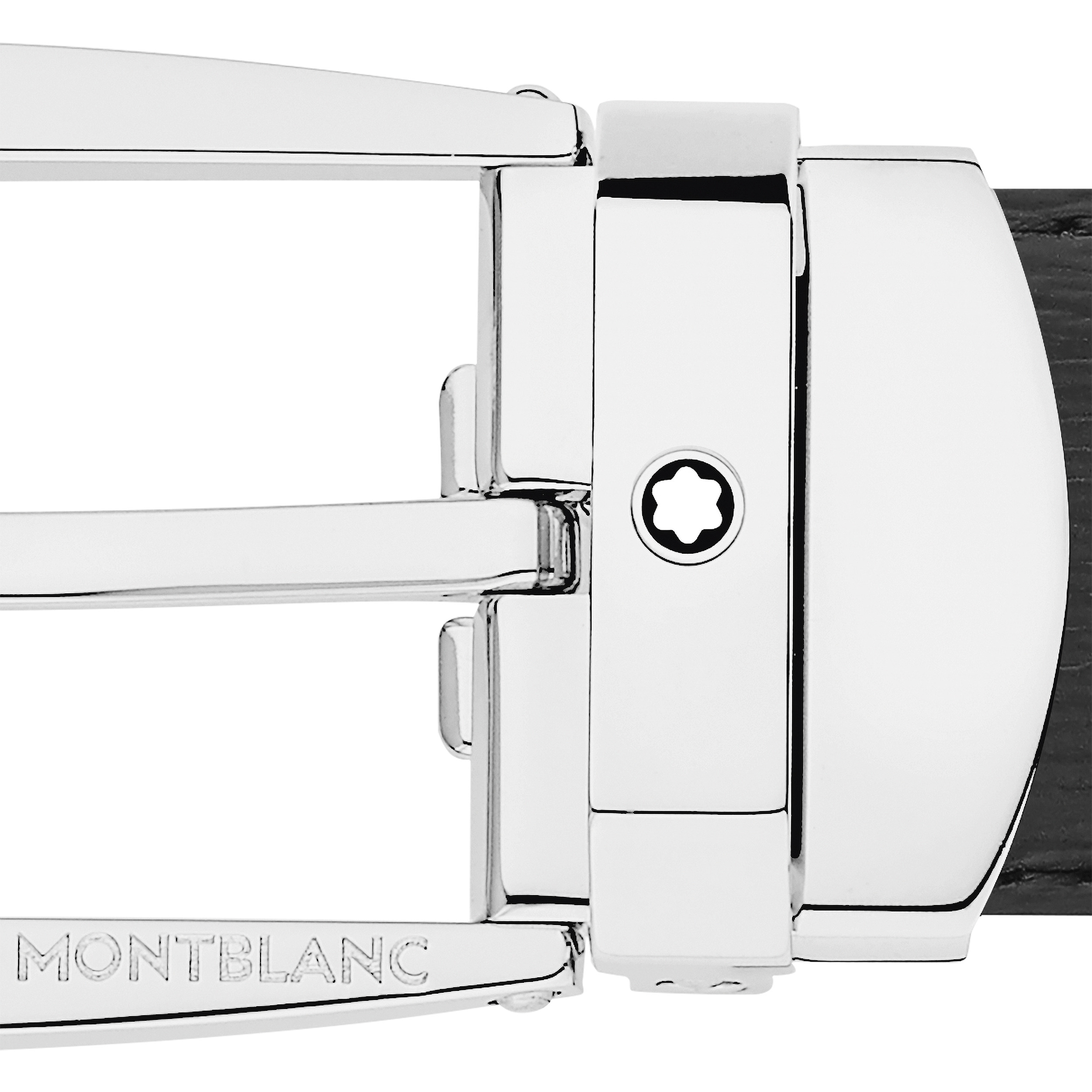 Black 30 mm leather belt - 4