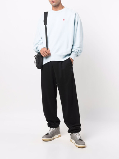 Acne Studios logo-patch crew neck sweatshirt outlook