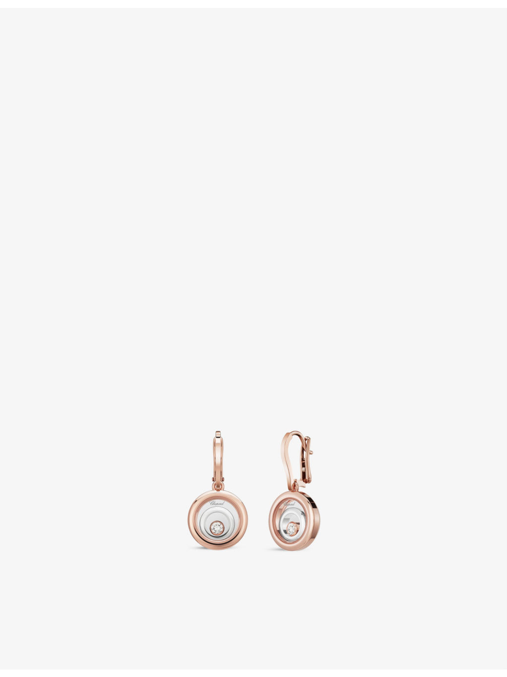 Happy Spirit 18ct rose and white-gold and diamond earrings - 4