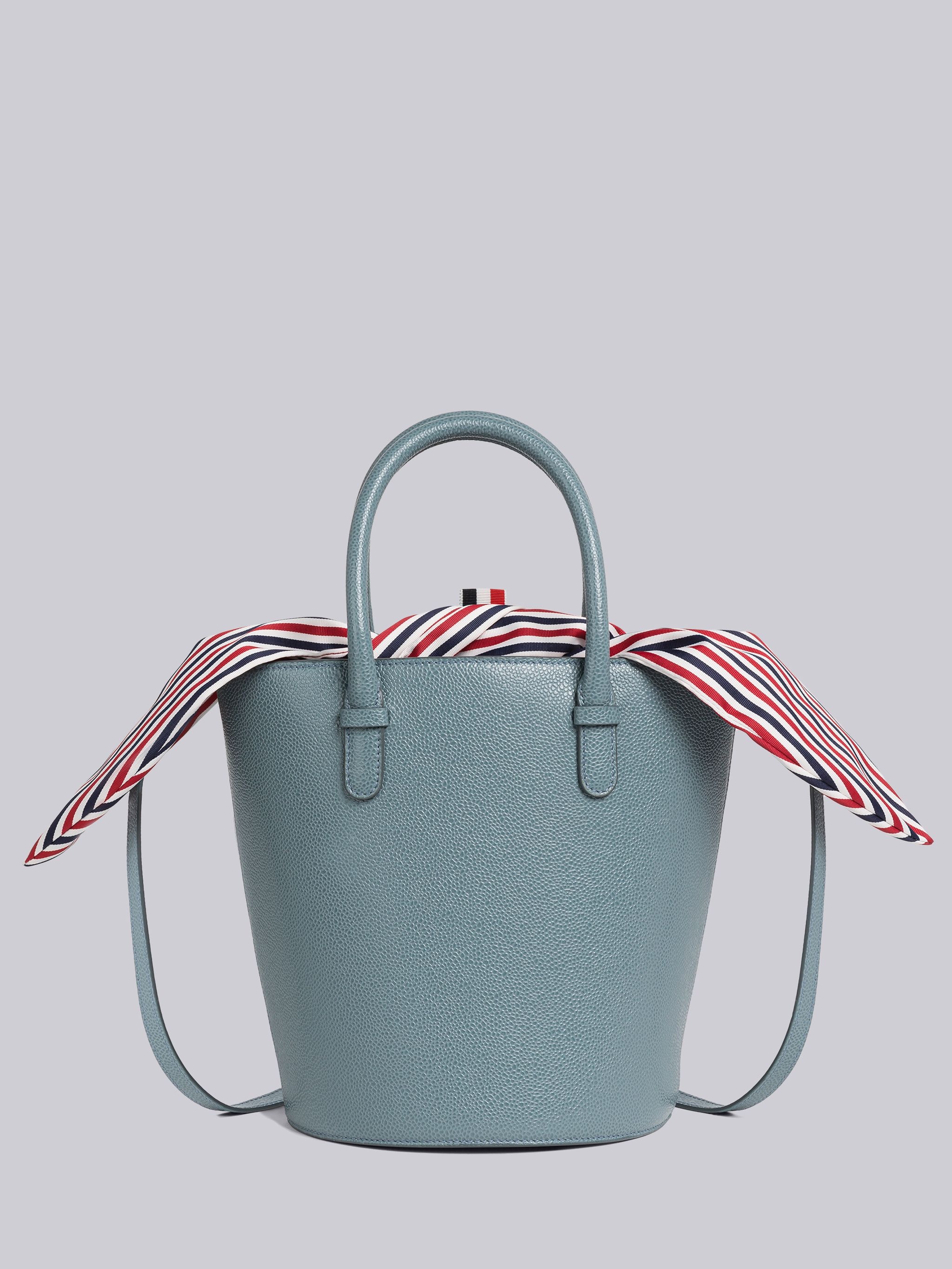 Pebble Grain Leather Bucket Bag - 1