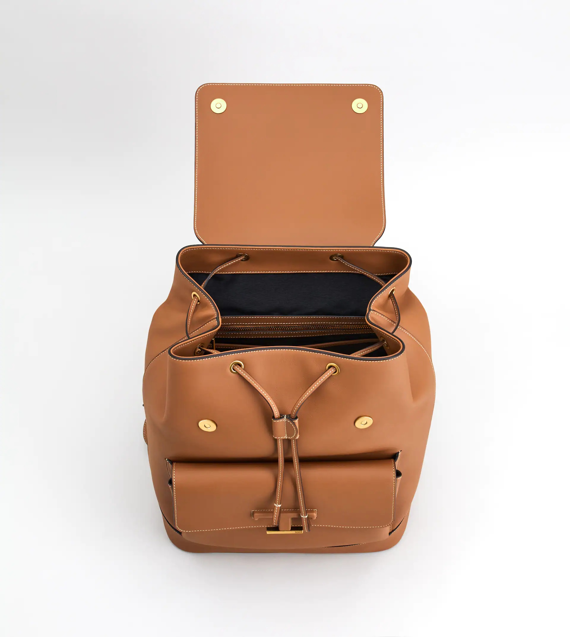 TIMELESS BACKPACK IN LEATHER MEDIUM - BROWN - 5