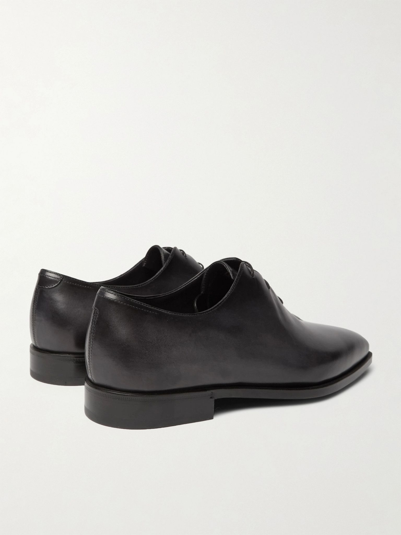 Leather Oxford Shoes Black - 4