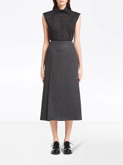 Prada side-slit straight skirt outlook