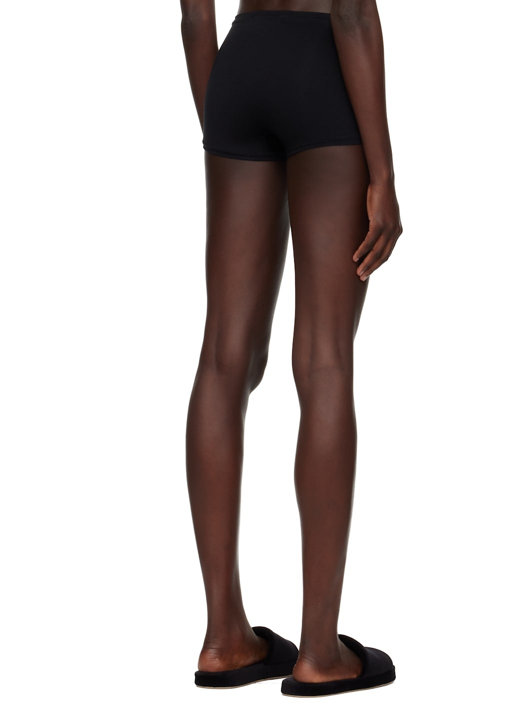 Black High Waisted Boy Shorts - 3