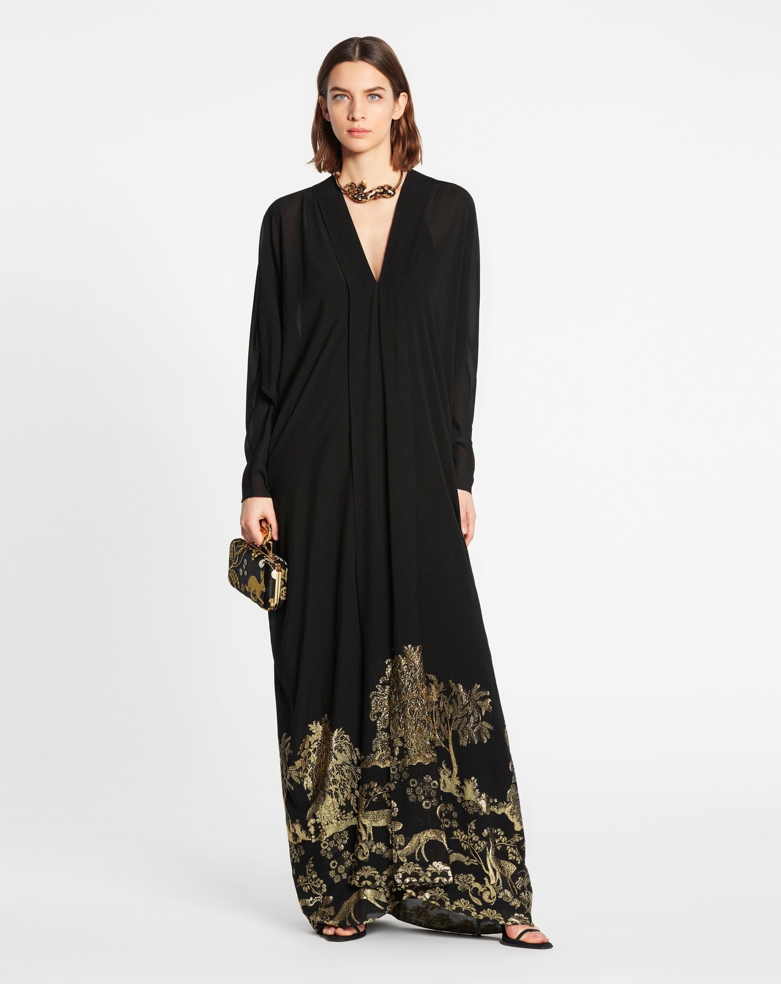 CAFTAN DRESS IN SILK JACQUARD - 2