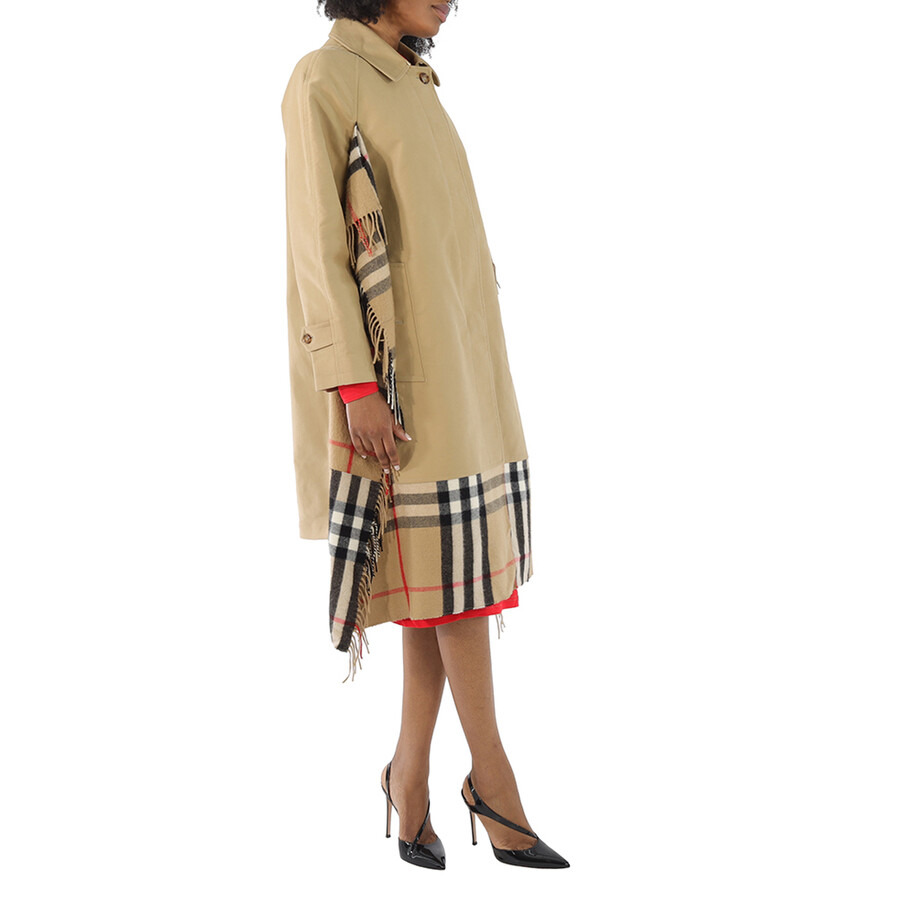 Open Box - Burberry Ladies Honey Cotton Gabardine Car Coat, Brand Size 6 (US Size 4) - 4