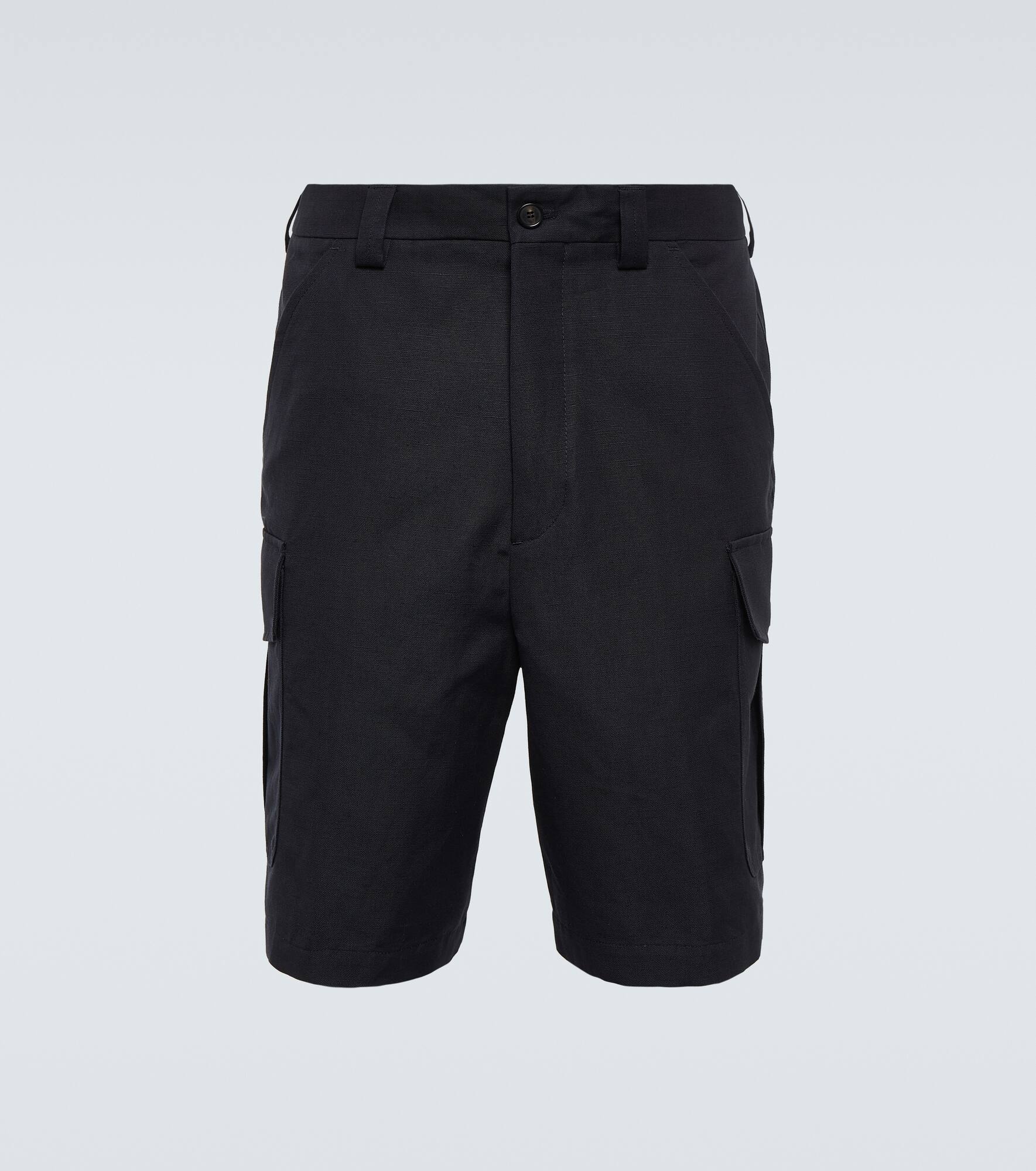 Bizen cotton and linen Bermuda shorts - 1