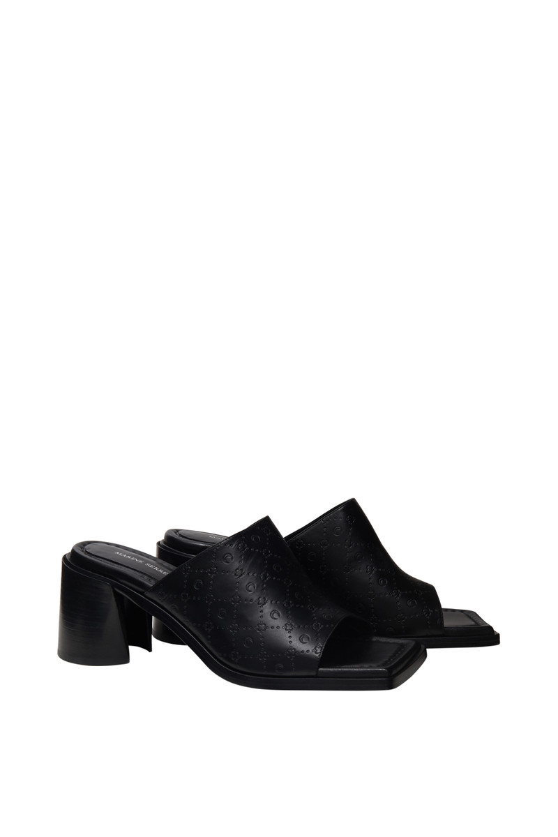 Marine Serre Embossed Leather MS Mules outlook