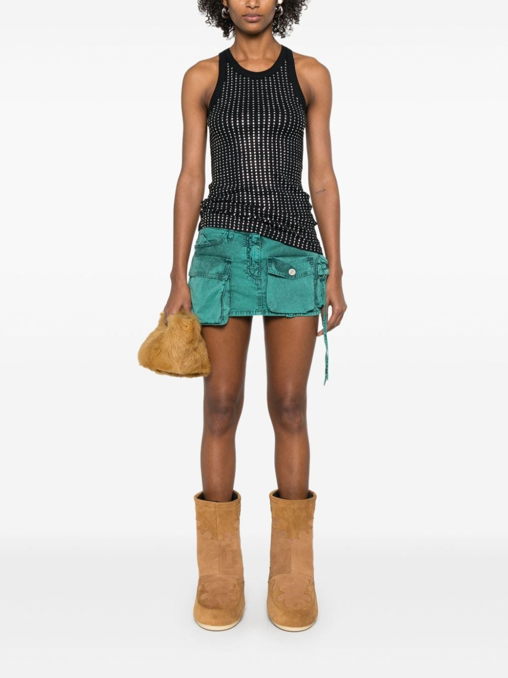 Rhinestone Tank Top - 5