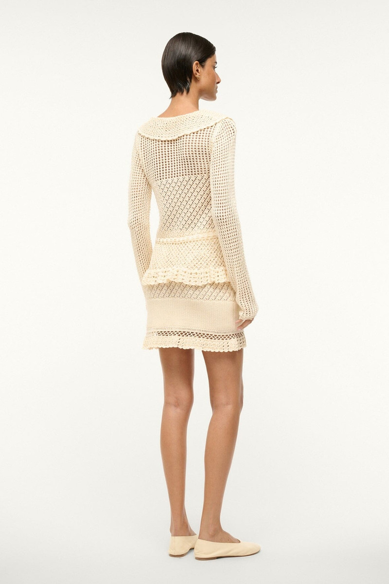 STAUD VIENNA SWEATER ECRU 4