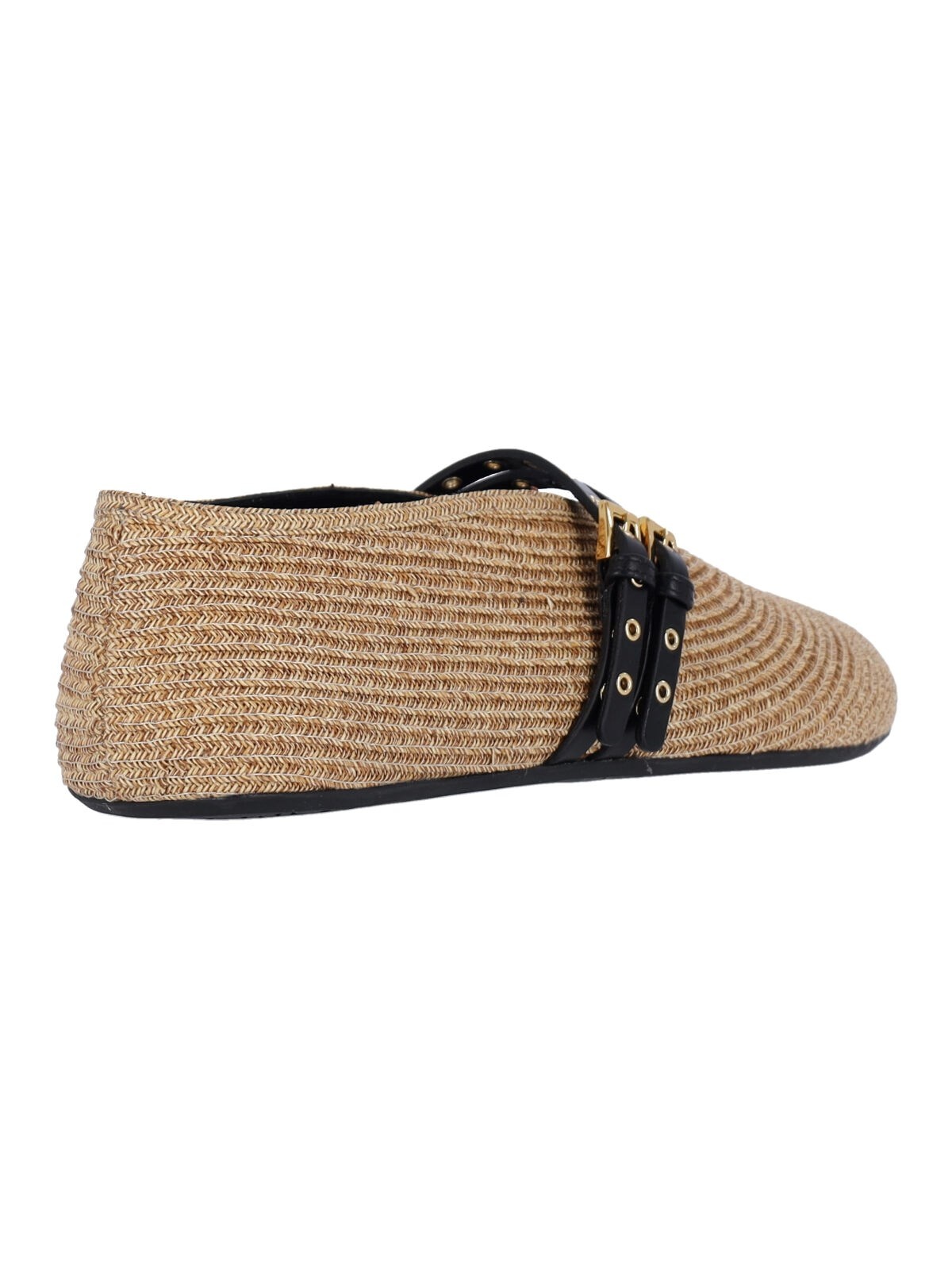 STRAW BALLET FLATS "FLAT" - 4