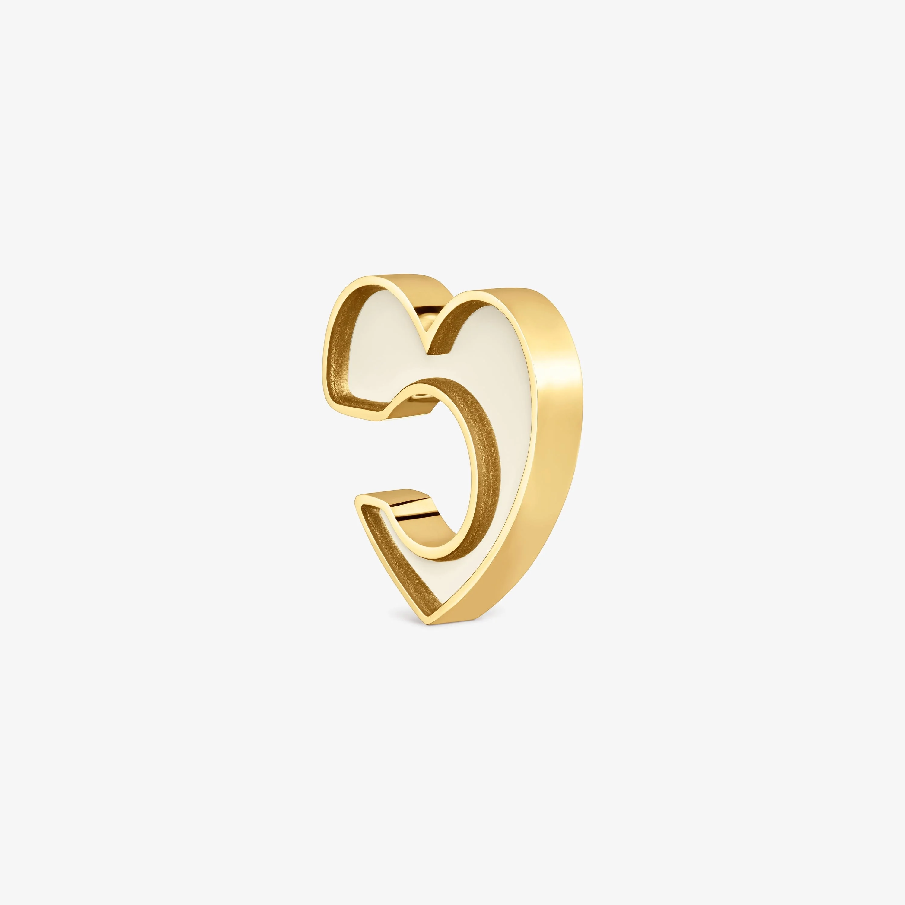 Gold-colored steel and white resin heart Earcuff TOUS Galaxy - 1