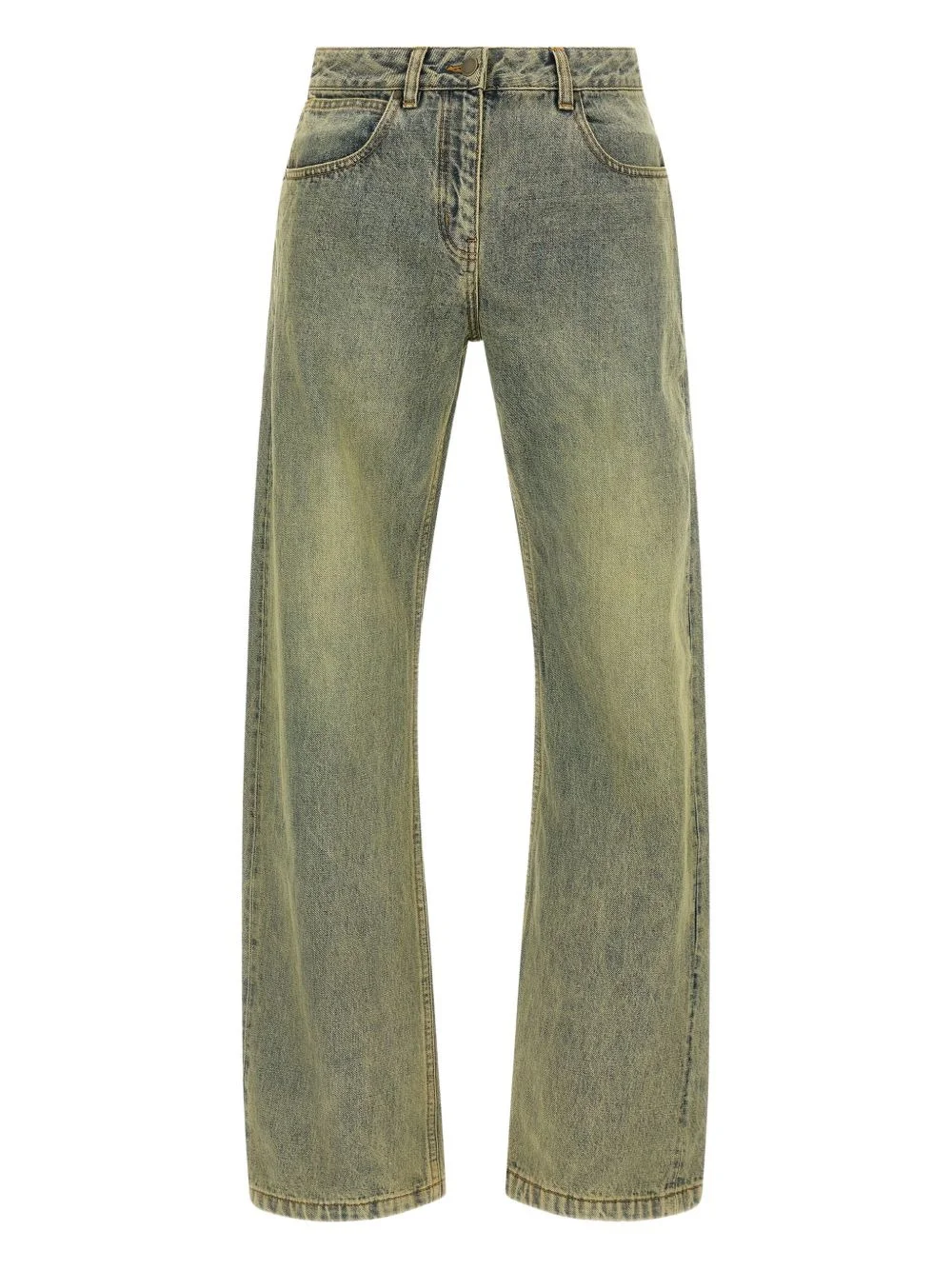 Lean stonewash-effect jeans - 1