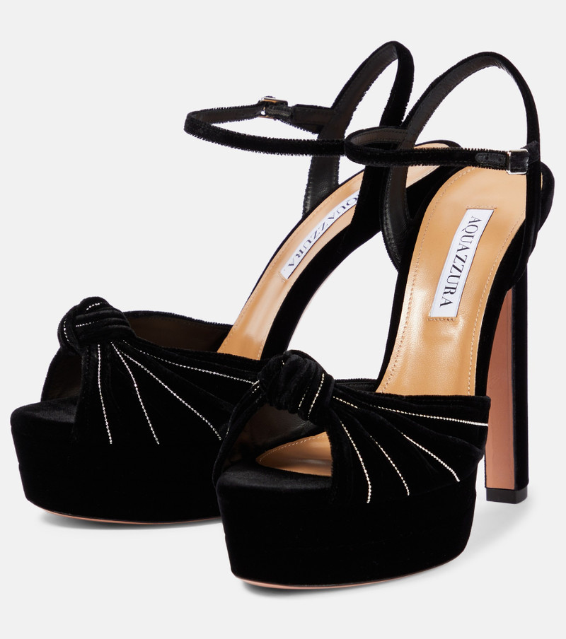 Atelier velvet platform sandals 5