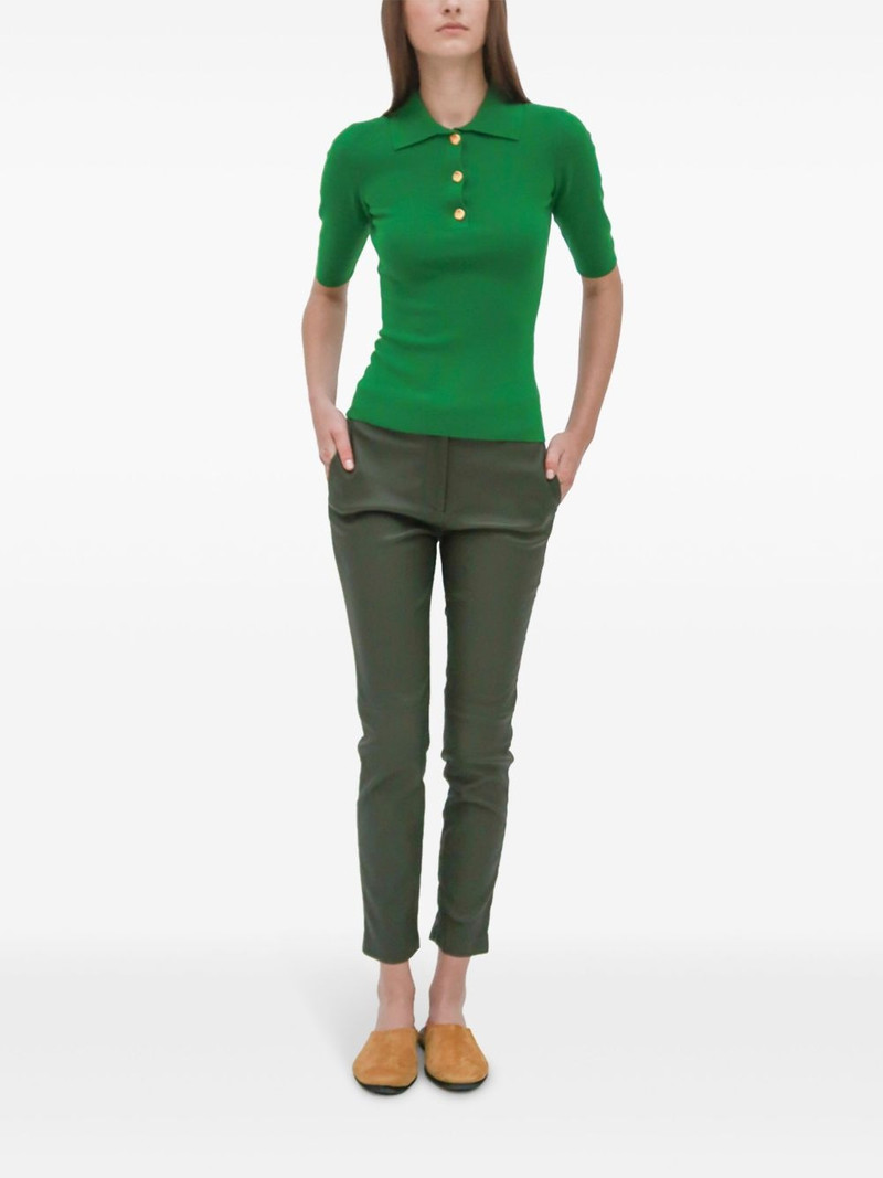 ROSETTA GETTY ribbed polo top outlook