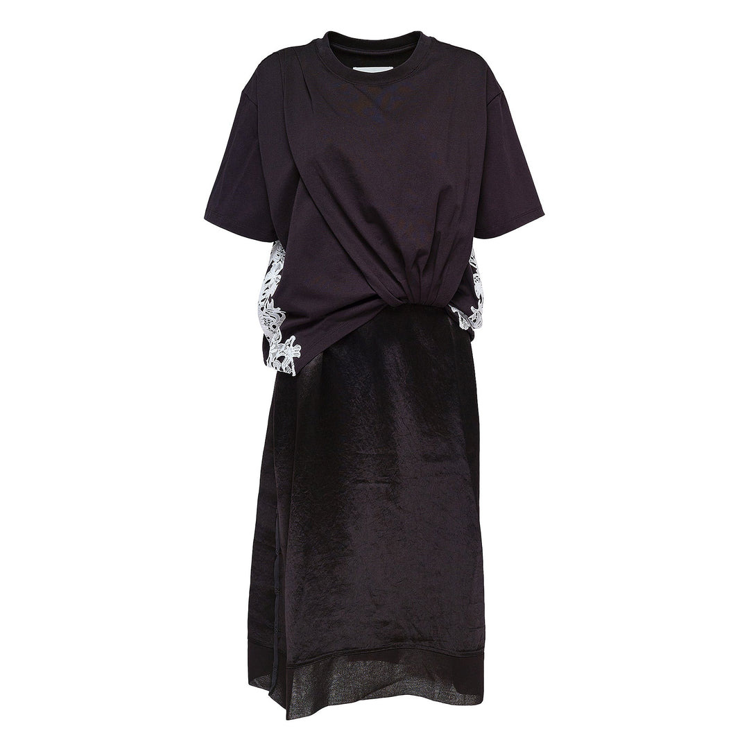 Draped T-Shirt Slip Combo Dress - 1