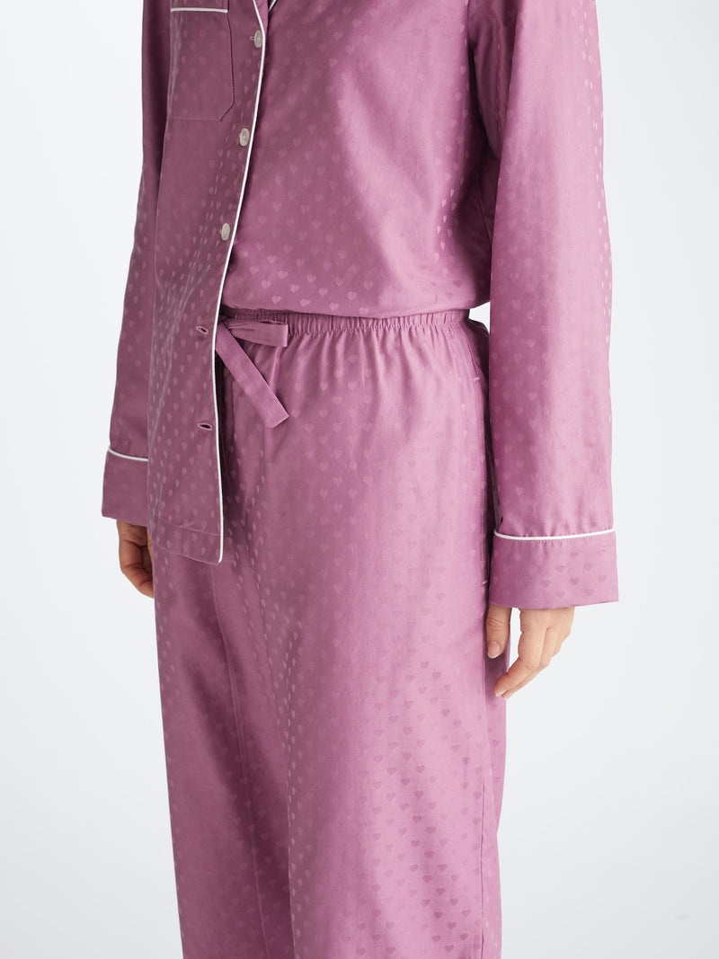 Women's Pyjamas Kate 10 Cotton Jacquard Purple - 3