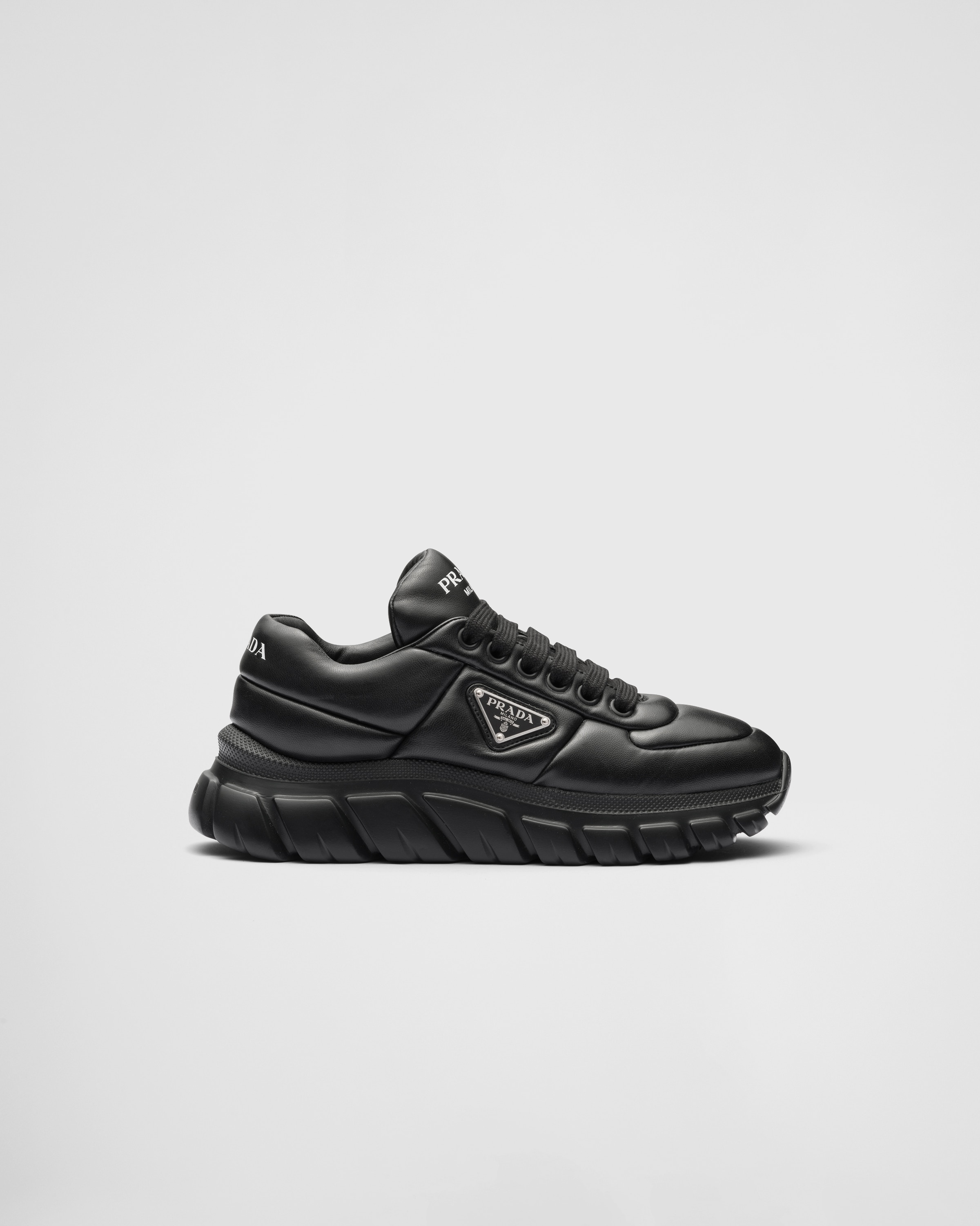 Padded nappa leather sneakers - 2