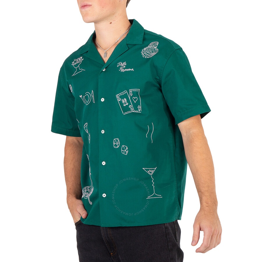 Drole De Monsieur Forest Green La Chemise Brodee Shirt - 4