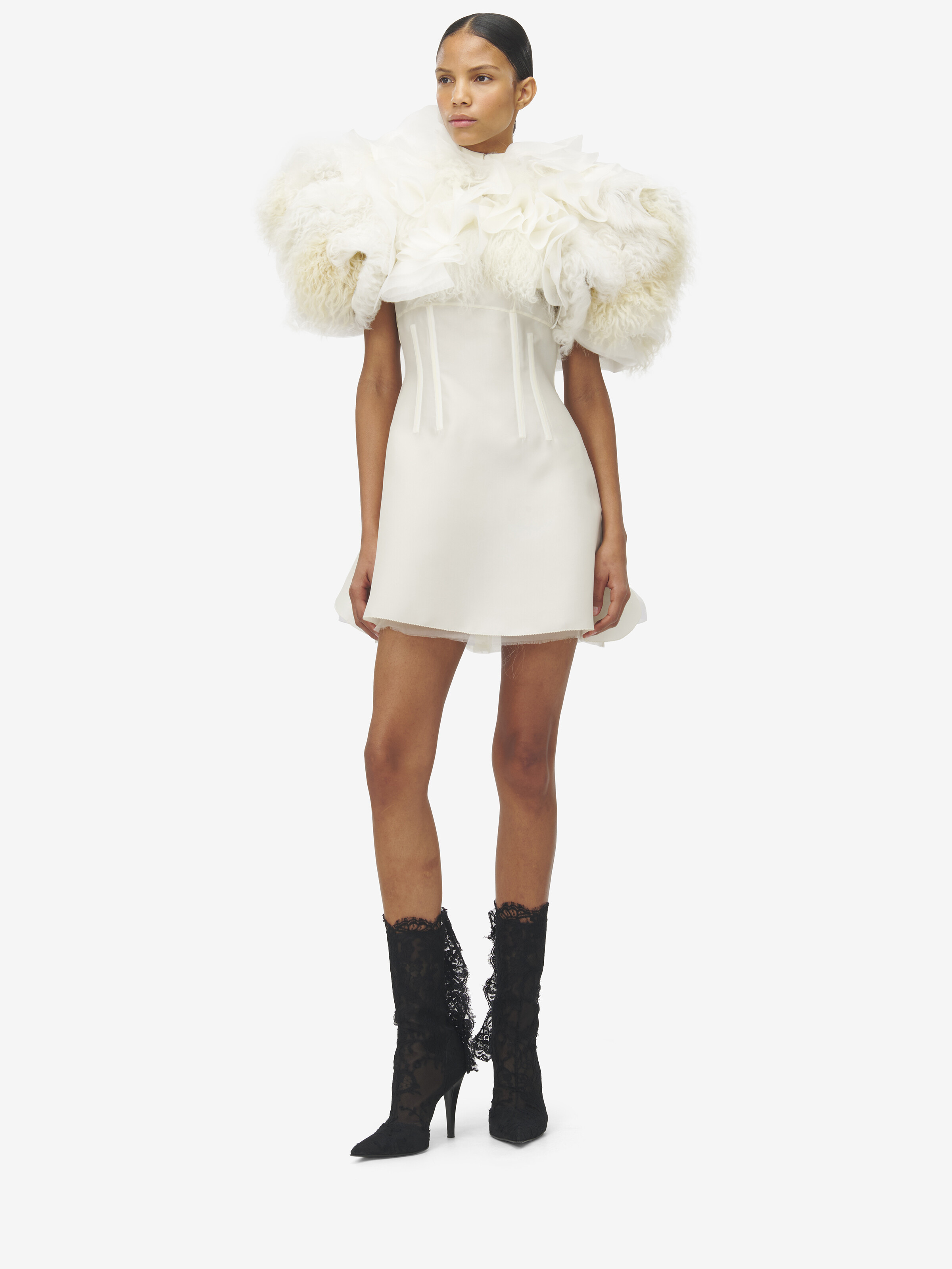 Hybrid Shearling Bolero - 3