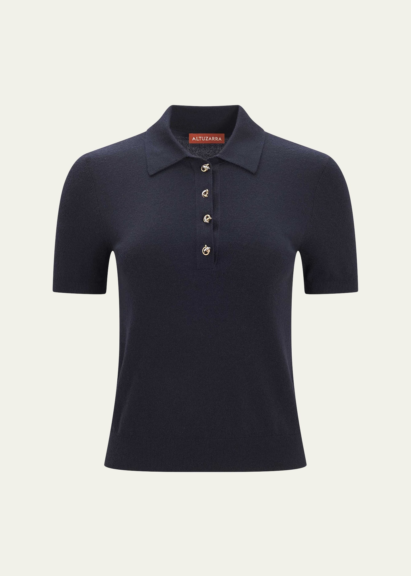 Nemo Polo Short-Sleeve Wool Sweater - 1