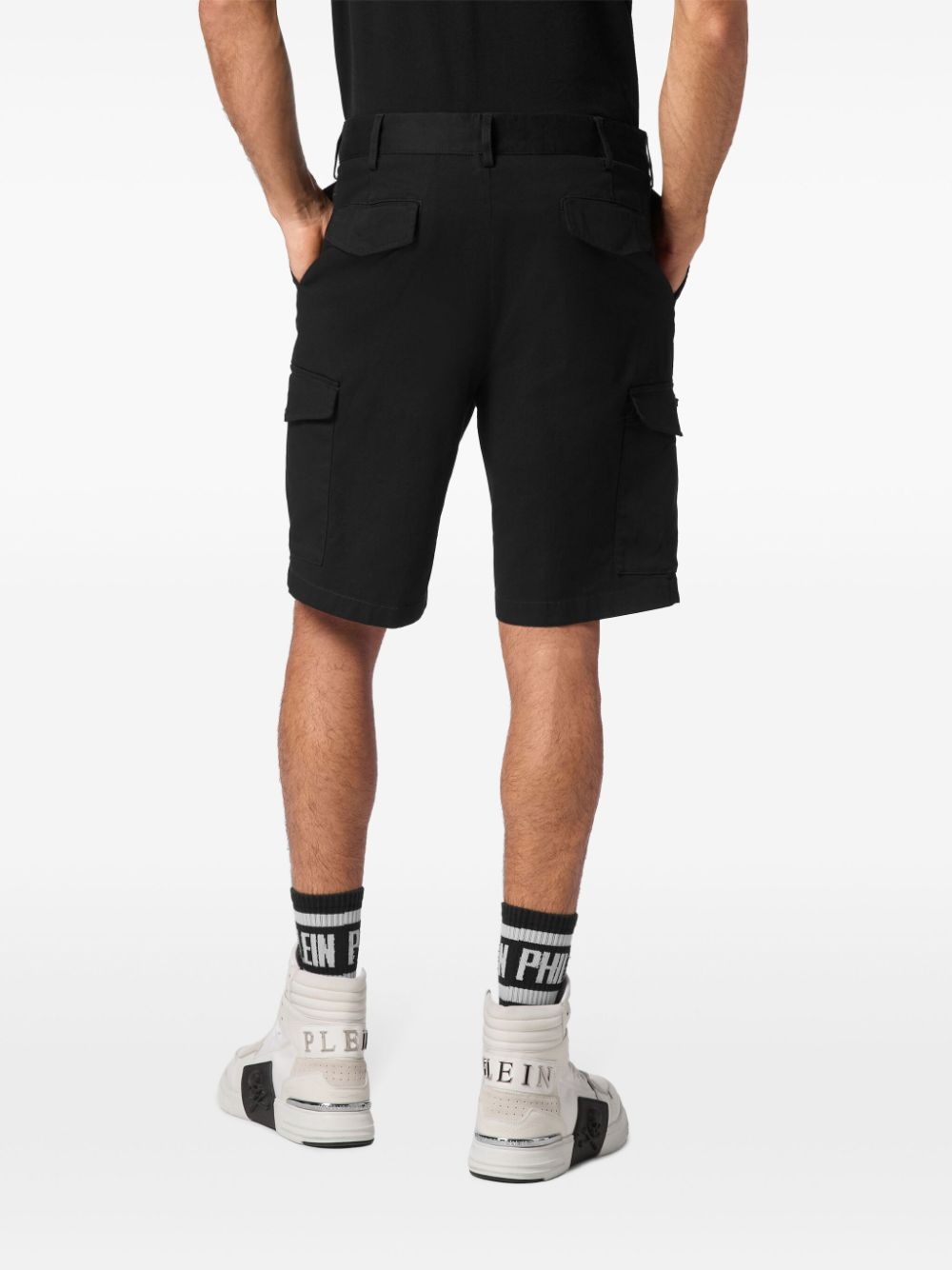 logo-plaque cargo shorts - 4