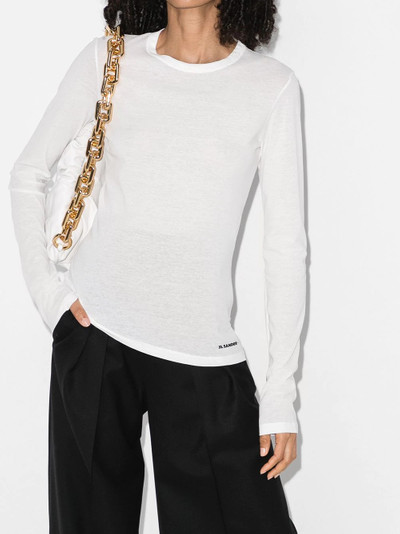 Jil Sander logo-print long-sleeve T-shirt outlook