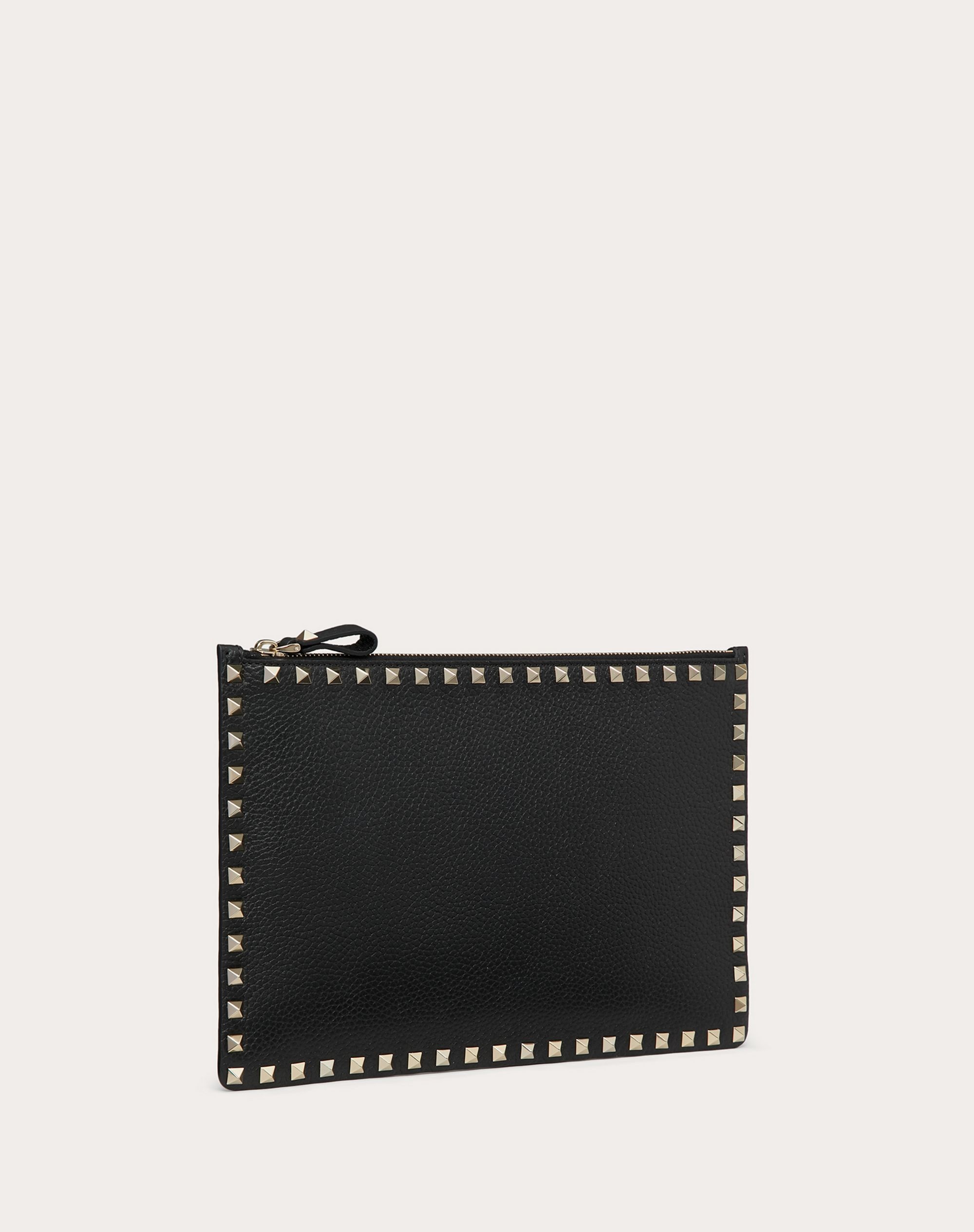 Rockstud Grainy Calfskin Pouch - 4