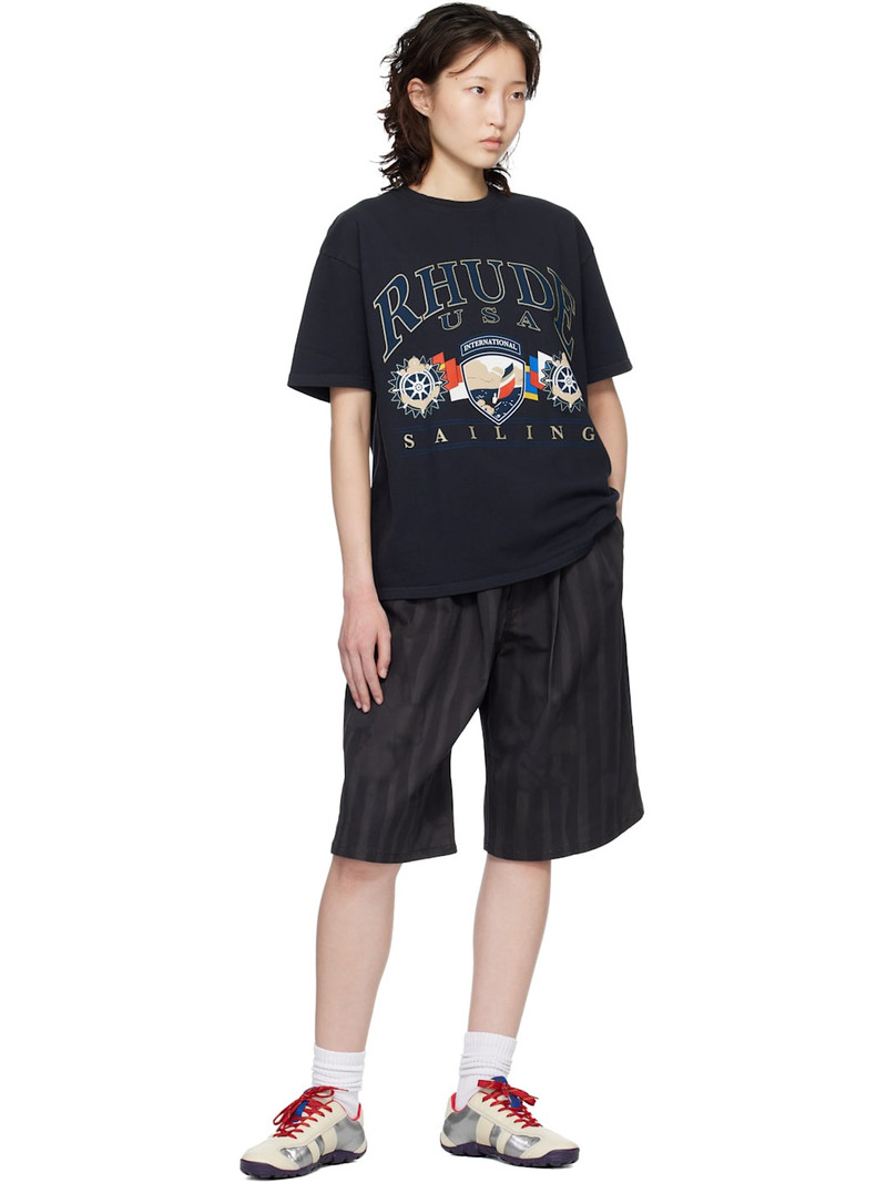 Rhude Black USA Sailing Icon T-shirt outlook