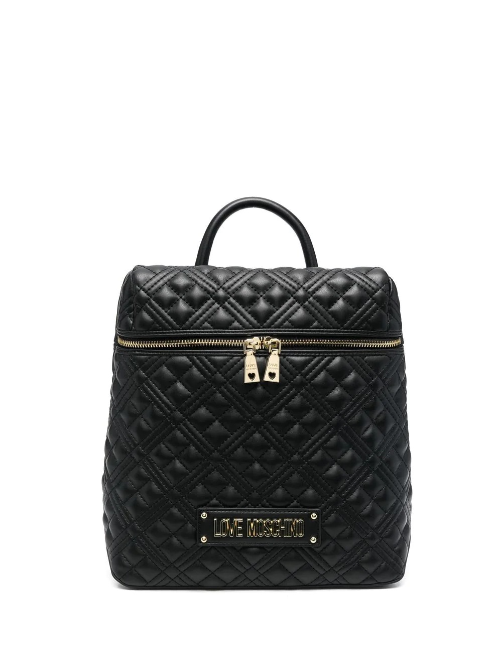 logo-embellished embossed backpack - 1