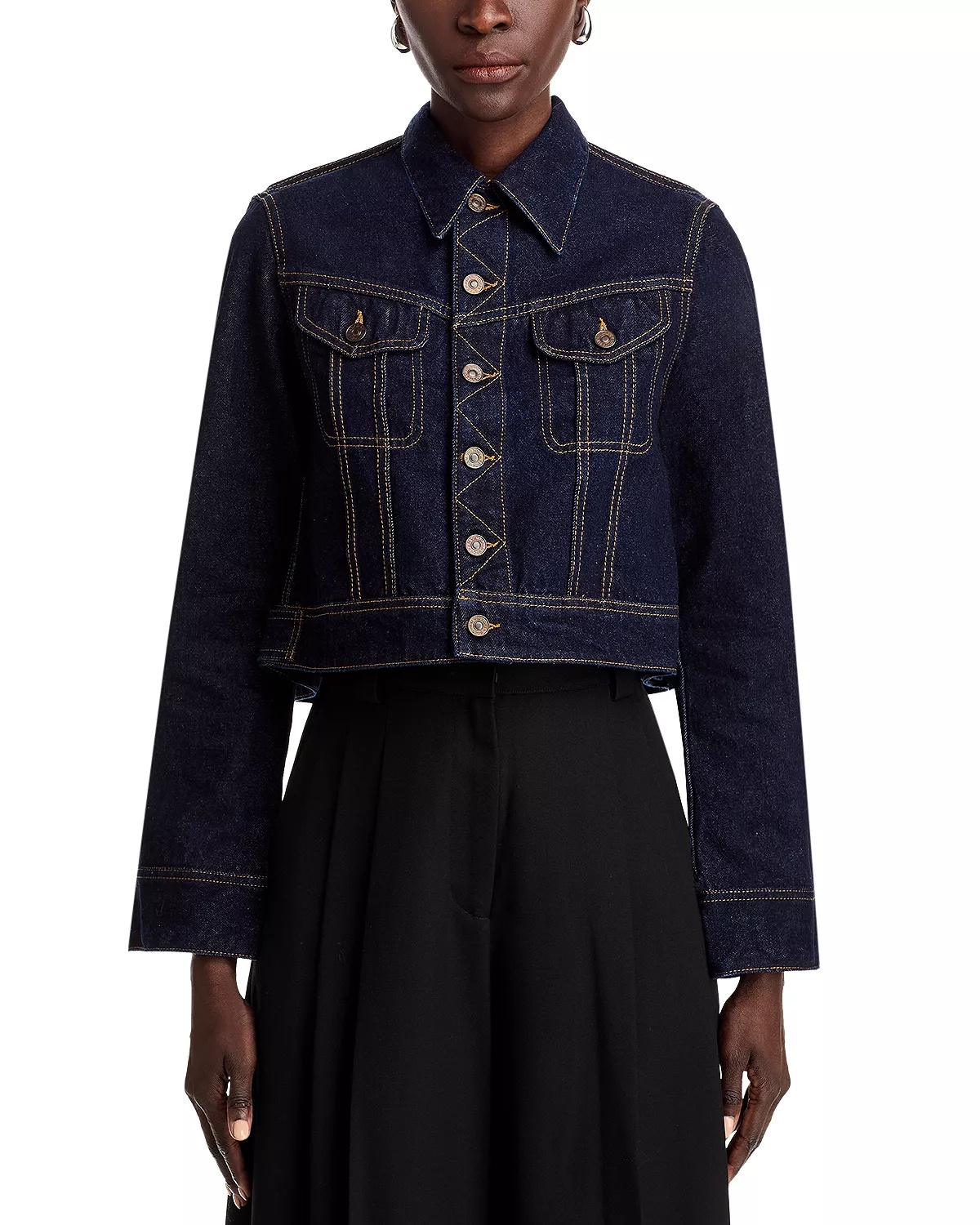 Victoria Beckham Cropped Denim Jacket | bloomingdales