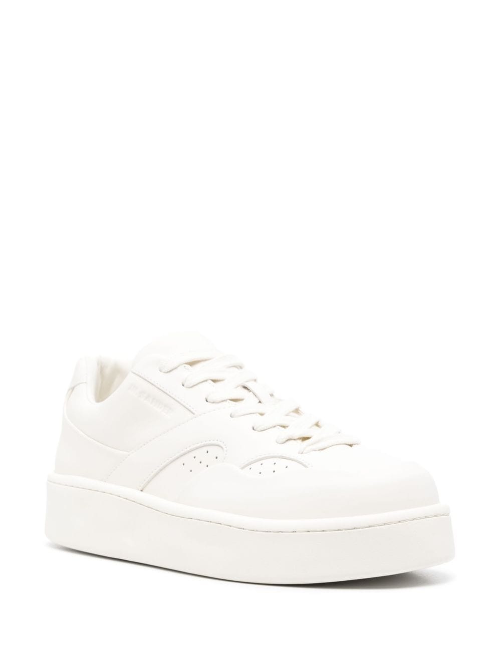 tonal leather sneakers - 2