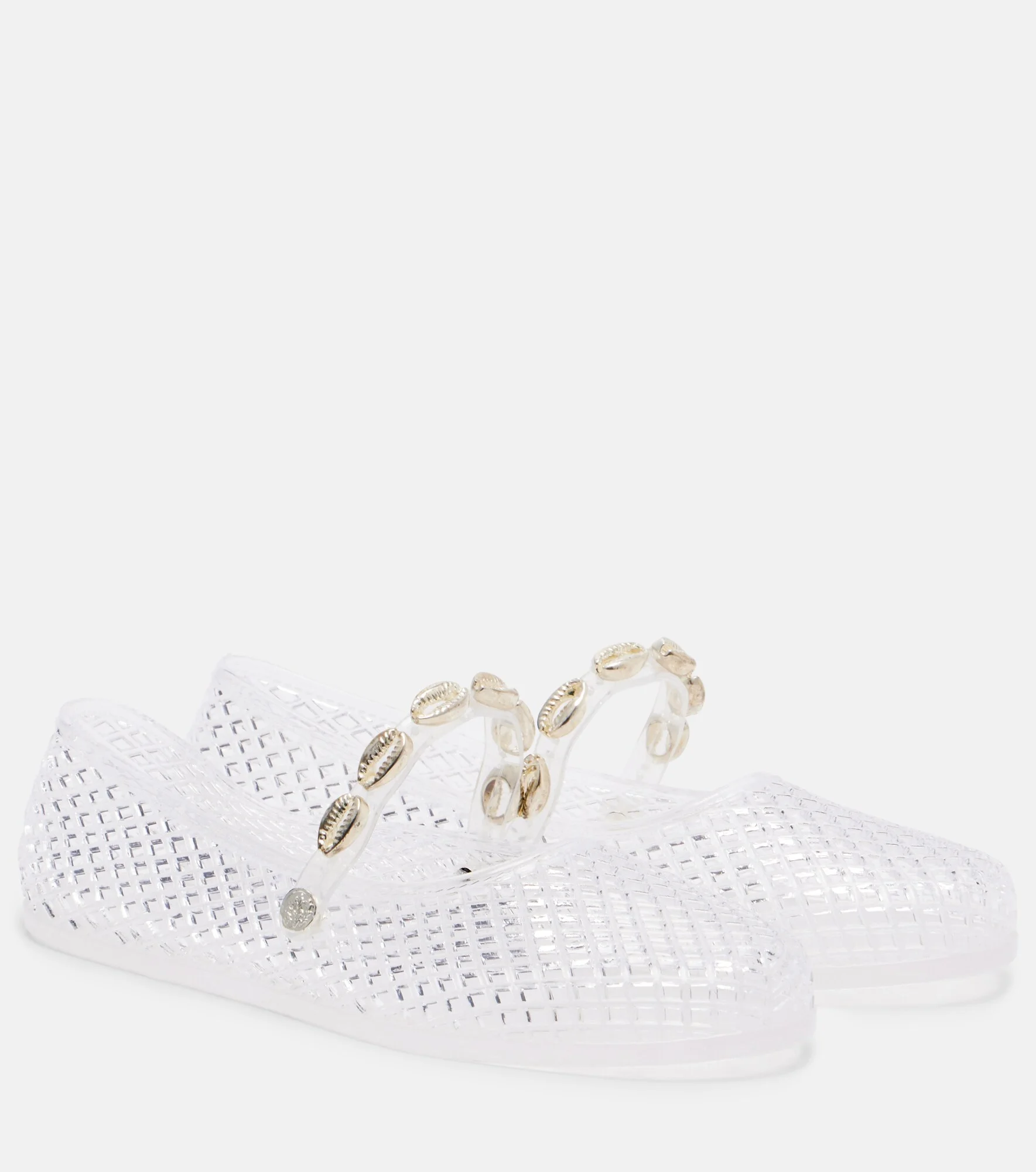 Iro embellished fishnet ballet flats - 1