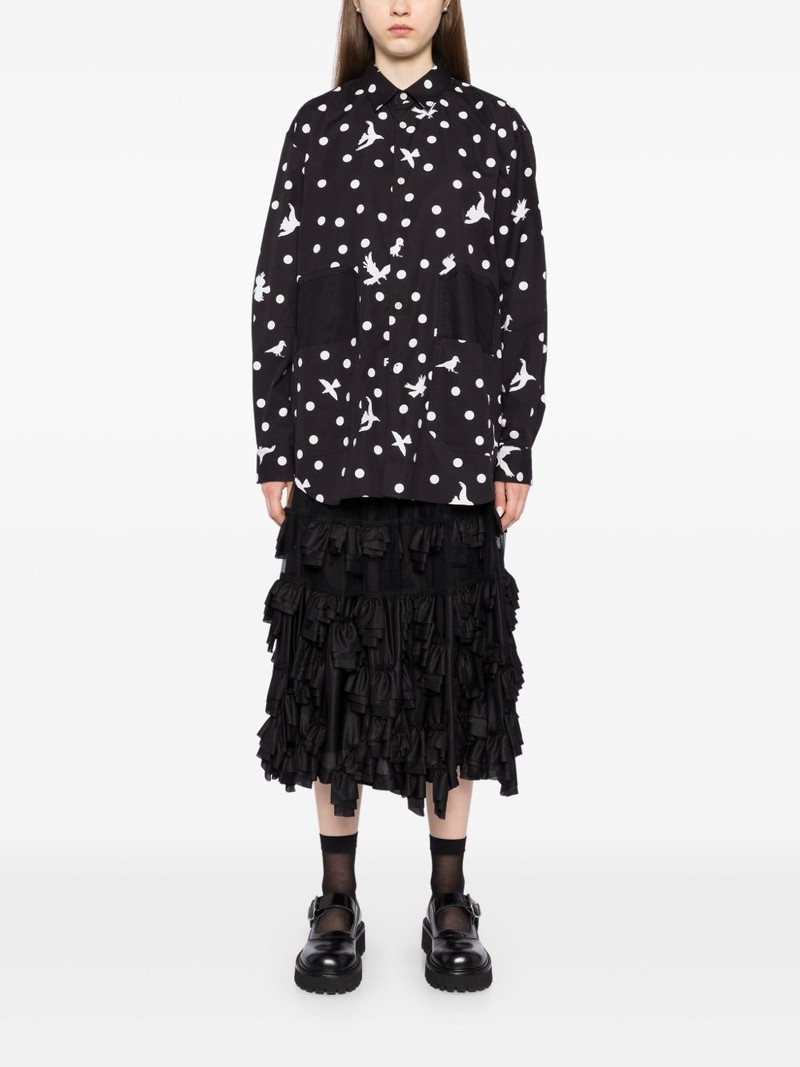 BLACK COMME des GARÇONS polka-dots shirt outlook