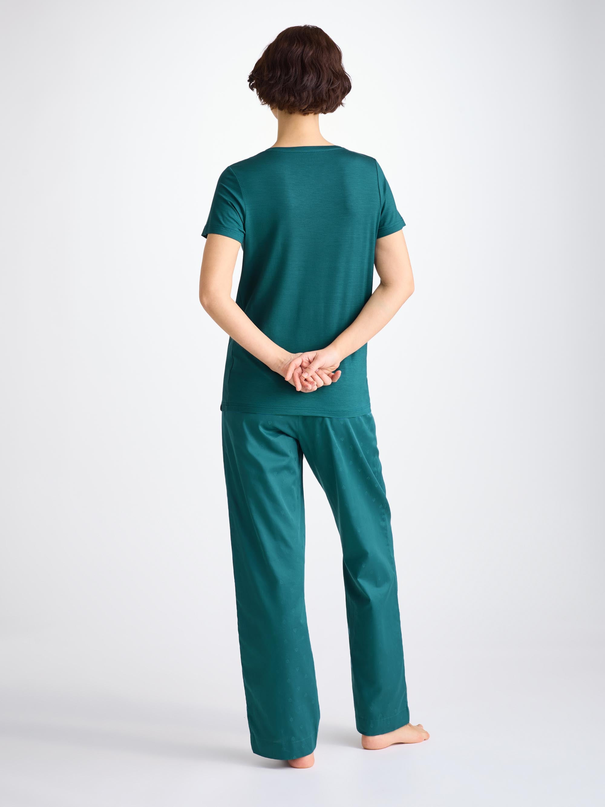 Women's T-Shirt Lara Micro Modal Stretch Jungle Green - 4