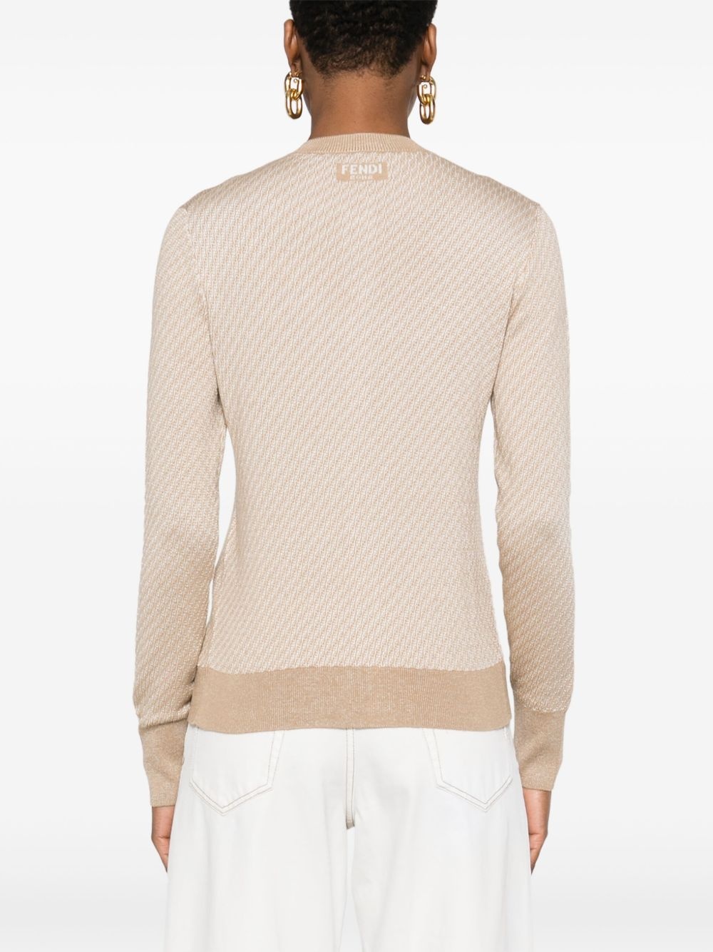 FF-jacquard cardigan - 4