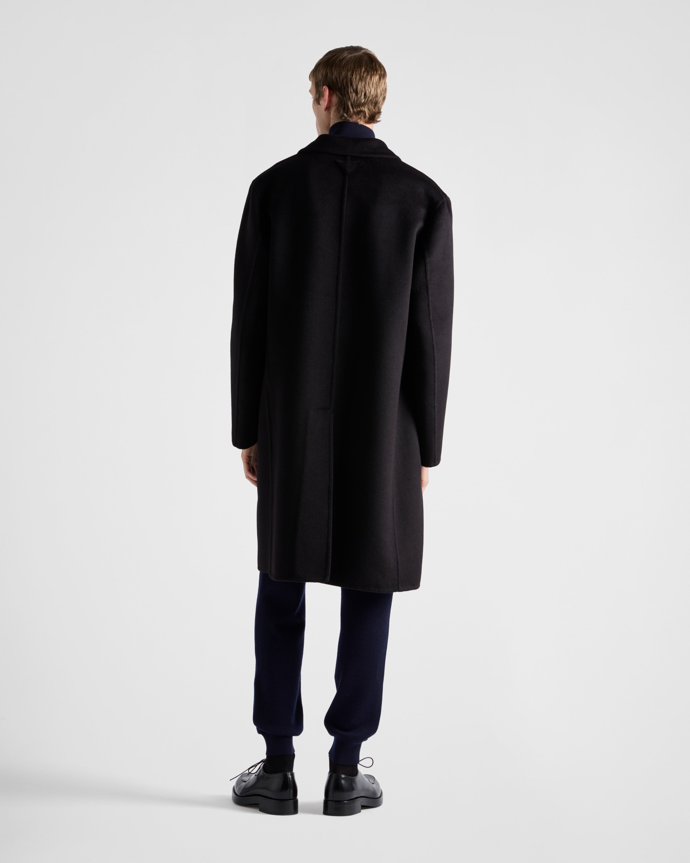 Single-breasted wool blend coat - 5