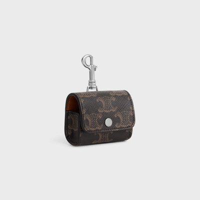 CELINE Airpods case in Triomphe canvas and Calfskin outlook