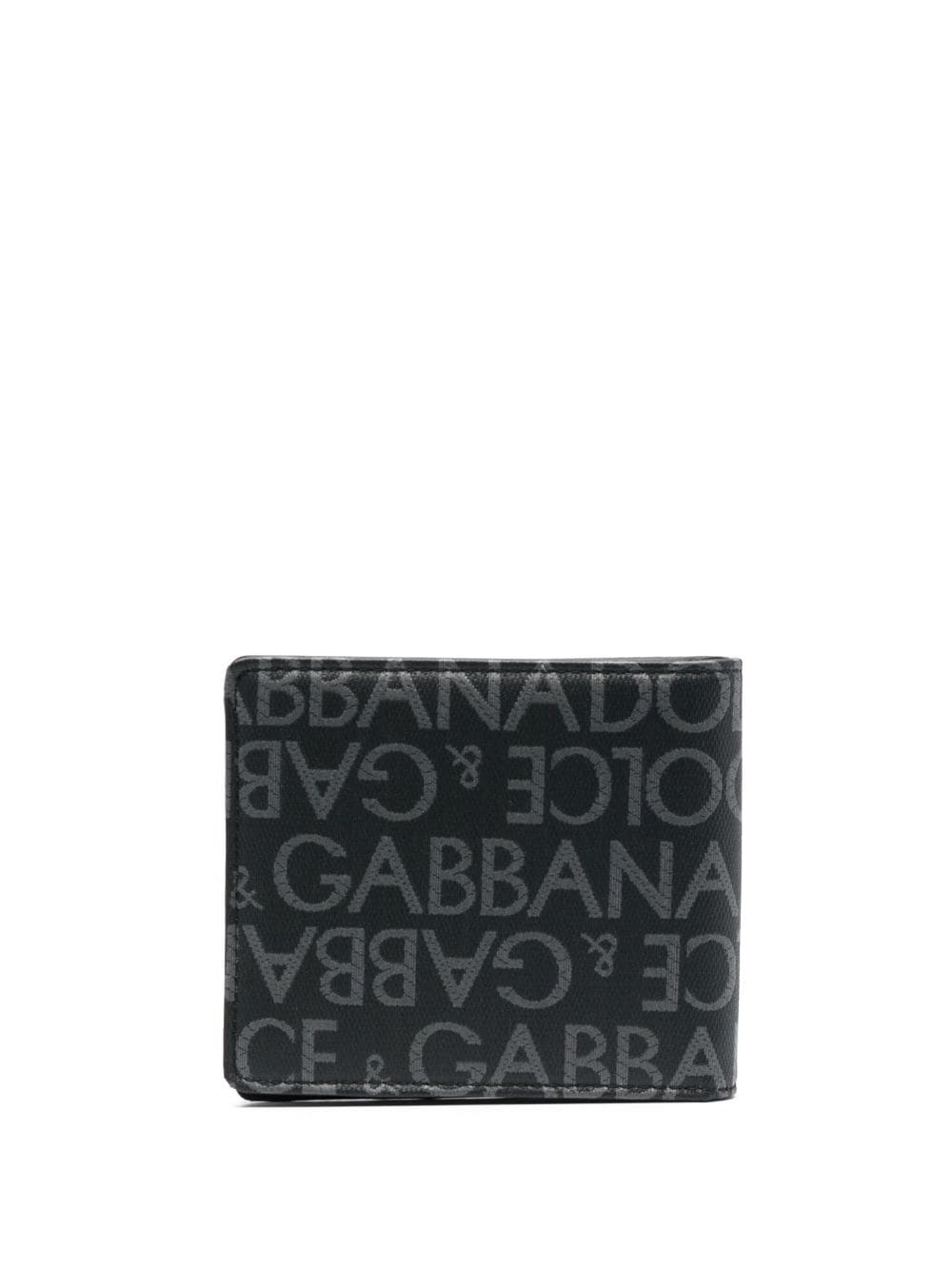 logo jacquard bi-fold wallet - 2