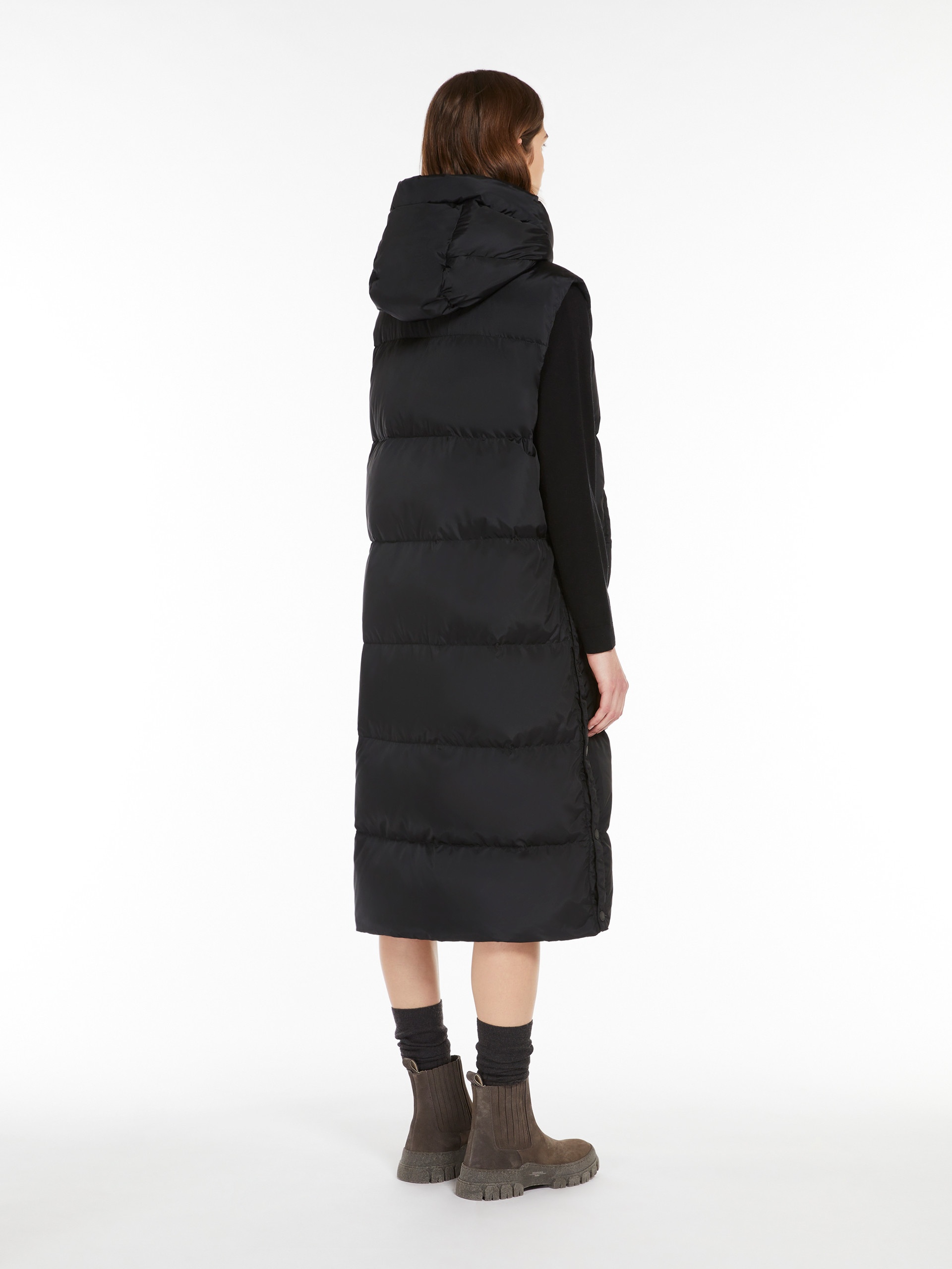 ZIMINO Long water-repellent taffeta gilet - 4